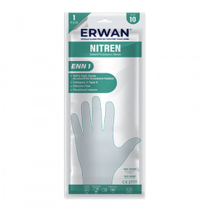 ERWAN™ Solvent Resistance Gloves Nitren Gloves, Green, ENN1