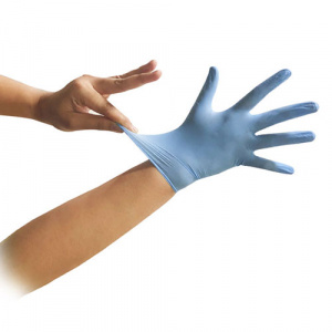ERWAN™ Nitrile Premium Protection Examination Gloves, 100 Pieces Light Blue Heavy Duty
