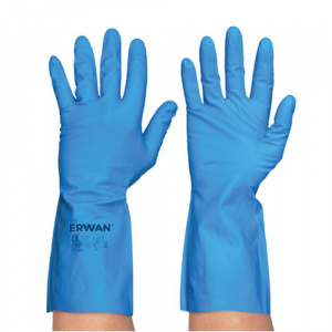 ERWAN™ Solvent Resistance Gloves Satin Nitrile Gloves, Blue, ESU1
